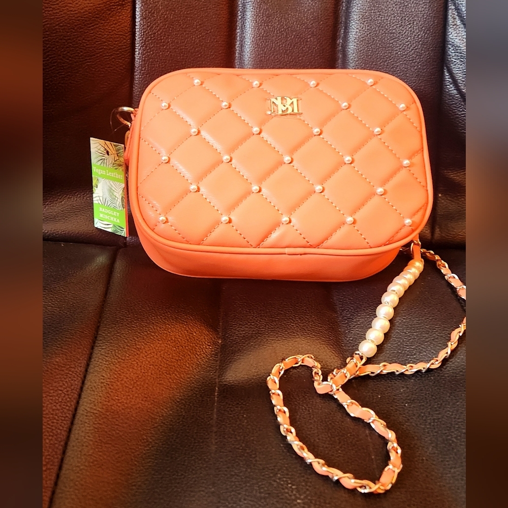 Badgley Mischka Diamond Quilted Purse with Pearls - NWT - Picture 7 of 10